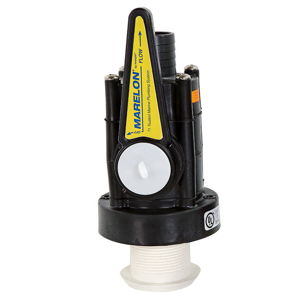 Forespar Marelon Full-Flow Seacock 1-1/4" Mushroom Through-Hull - Deckhand Marine Supply