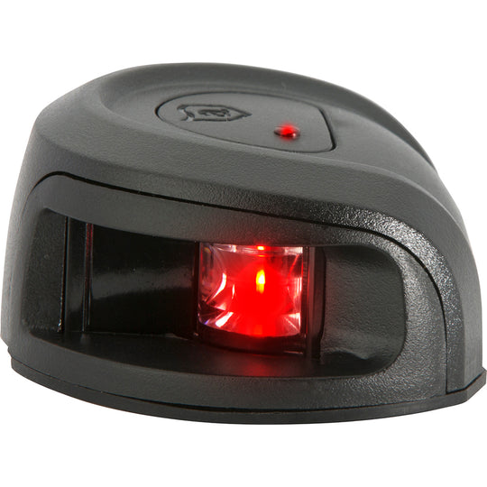 Attwood LightArmor Deck Mount Navigation Light - Black Composite - Port (red) - 2NM - Deckhand Marine Supply