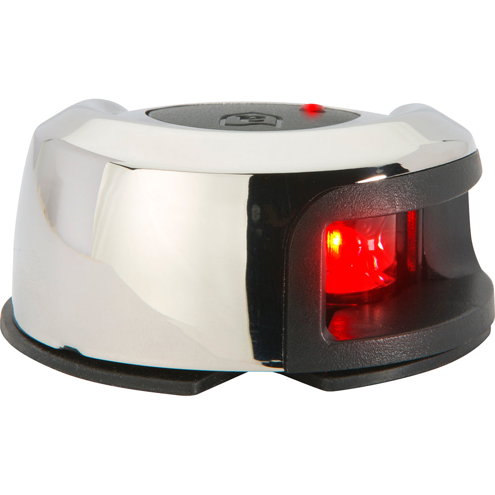 Attwood LightArmor Deck Mount Navigation Light - Stainless Steel - Port (red) - 2NM - Deckhand Marine Supply