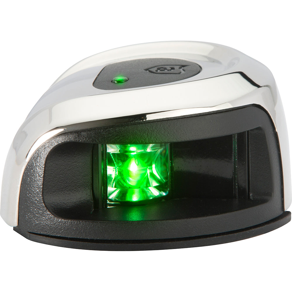 Attwood LightArmor Deck Mount Navigation Light - Stainless Steel - Starboard (green) - 2NM - Deckhand Marine Supply