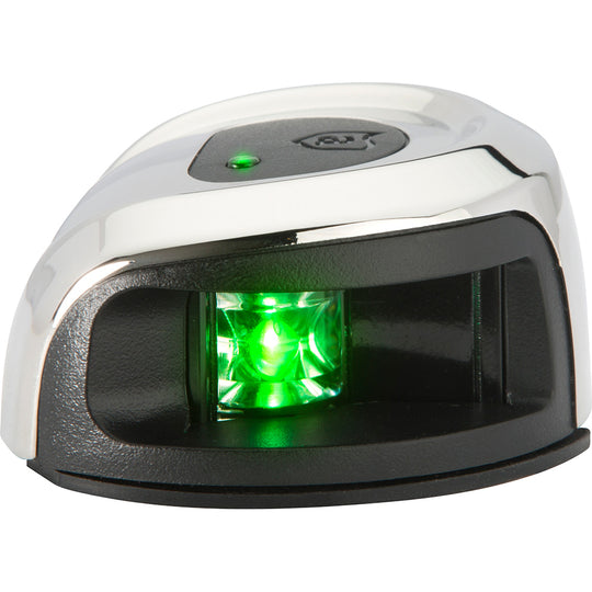 Attwood LightArmor Deck Mount Navigation Light - Stainless Steel - Starboard (green) - 2NM - Deckhand Marine Supply