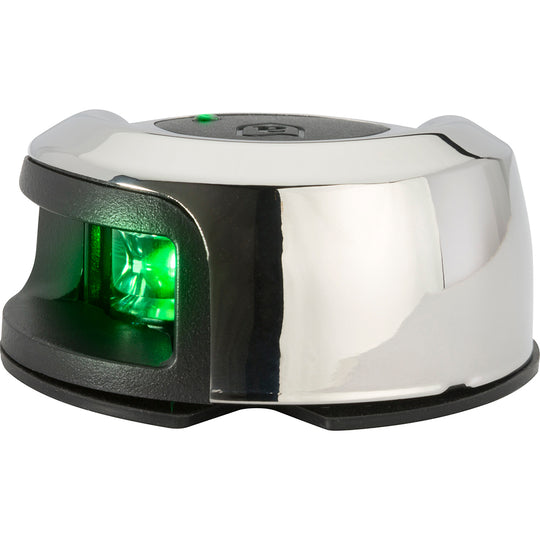 Attwood LightArmor Deck Mount Navigation Light - Stainless Steel - Starboard (green) - 2NM - Deckhand Marine Supply