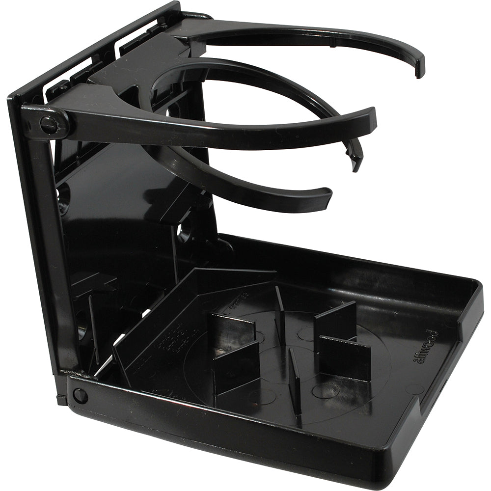Attwood Fold-Up Drink Holder - Dual Ring - Black - Deckhand Marine Supply