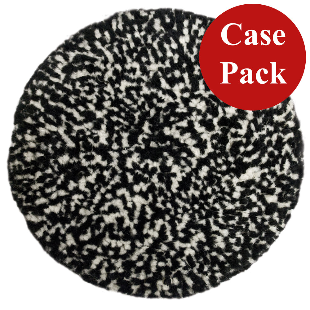 Presta Wool Compounding Pad - Black White Heavy Cut - *Case of 12* - Deckhand Marine Supply