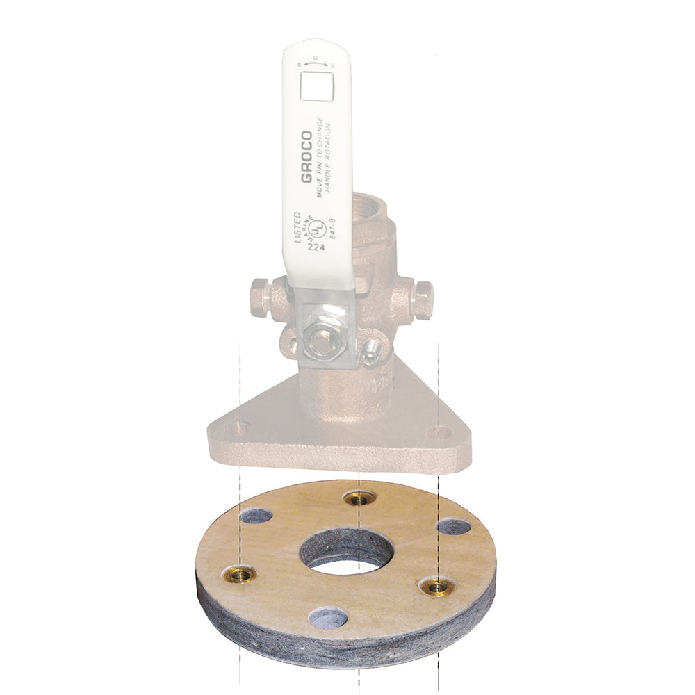 GROCO Backing Block f/2" 2-1/2" Seacocks - Deckhand Marine Supply