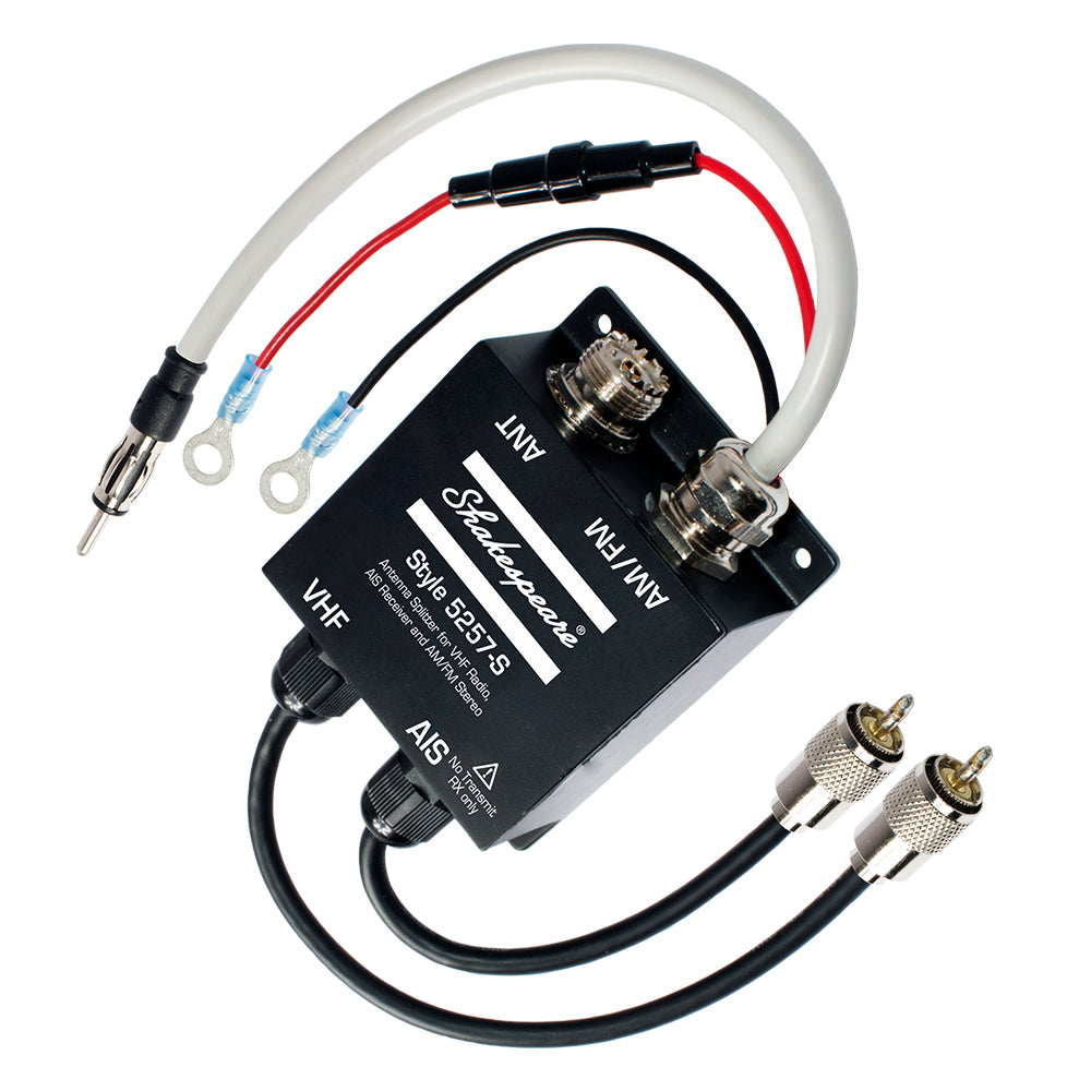 Shakespeare 5257-S Antenna Splitter f/VHF Radio, AIS Receiver AM/FM Stereo - Deckhand Marine Supply