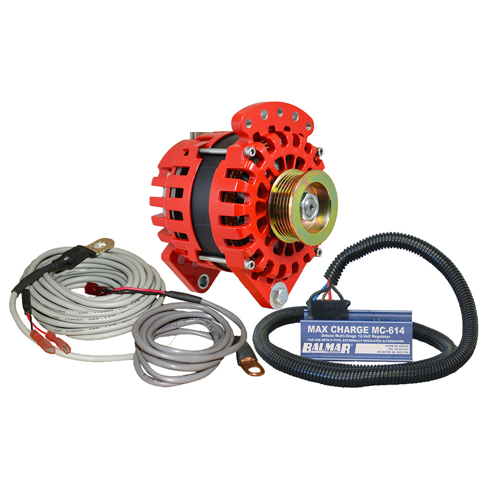 Balmar Alternator 3.15" Dual Foot Saddle K6 Serpentine Pulley Regulator Temp Sensor - 170A Kit - 12V - Deckhand Marine Supply