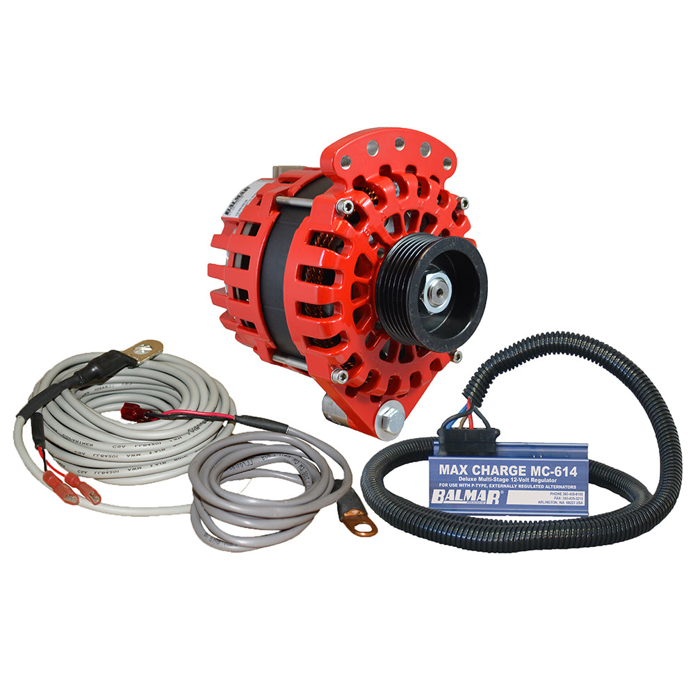 Balmar Alternator 1-2" Single Foot K6 Serpentine Pulley Regulator Temp Sensor - 170A Kit - 12V - Deckhand Marine Supply