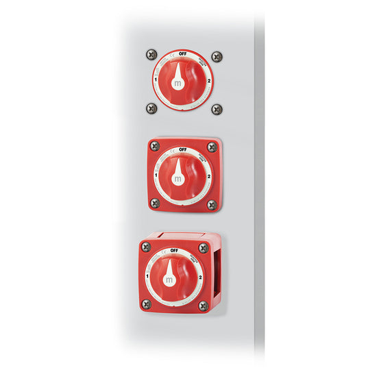 Blue Sea 6008 M-Series Battery Switch 3 Position - Red - Deckhand Marine Supply