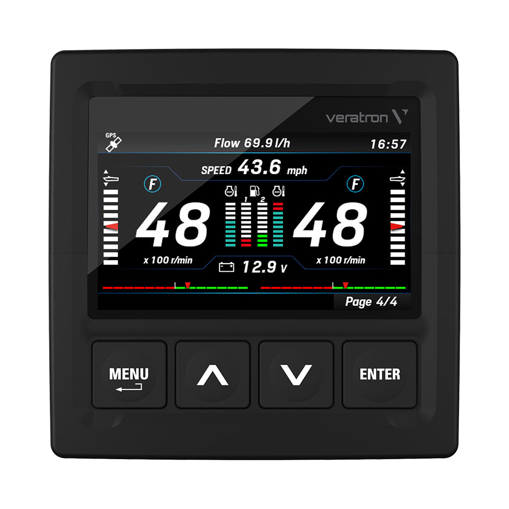 Veratron OceanLink 4.3" NMEA 2000 Certified TFT Gateway - Black - Deckhand Marine Supply