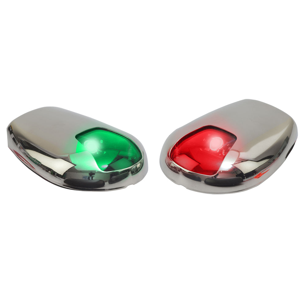 Sea-Dog Stainless Steel Side Mount LED Navigation Lights - 2 NM - Port Starboard - Deckhand Marine Supply