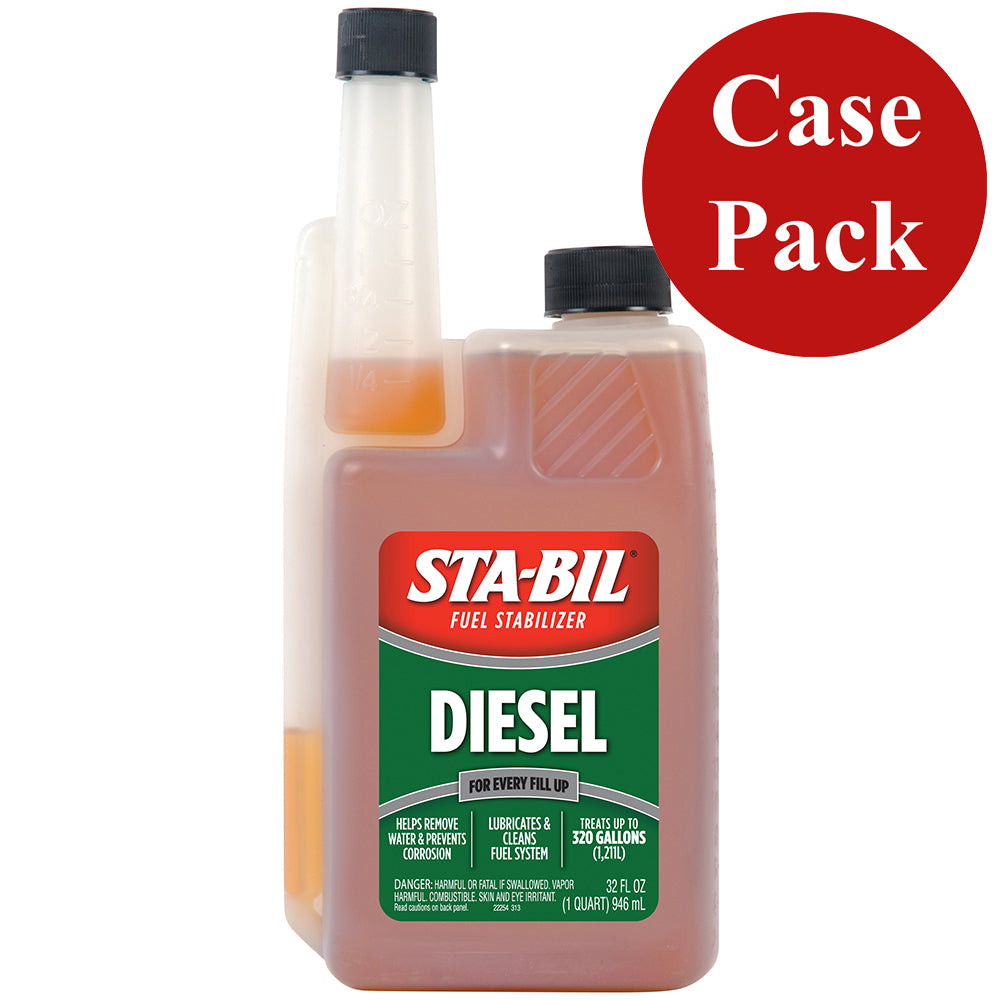 STA-BIL Diesel Formula Fuel Stabilizer Performance Improver - 32oz *Case of 4* - Deckhand Marine Supply