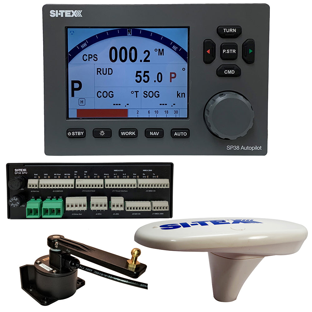 SI-TEX SP38-18 Autopilot Core Pack Including Compact GPS Compass RotaryFeedback, No Pump - Deckhand Marine Supply
