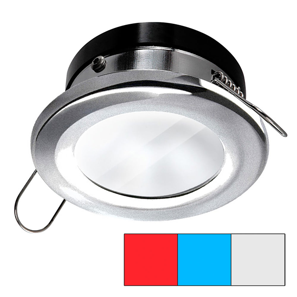 i2Systems Apeiron A1120 Spring Mount Light - Round - Red, Cool White Blue - Brushed Nickel - Deckhand Marine Supply