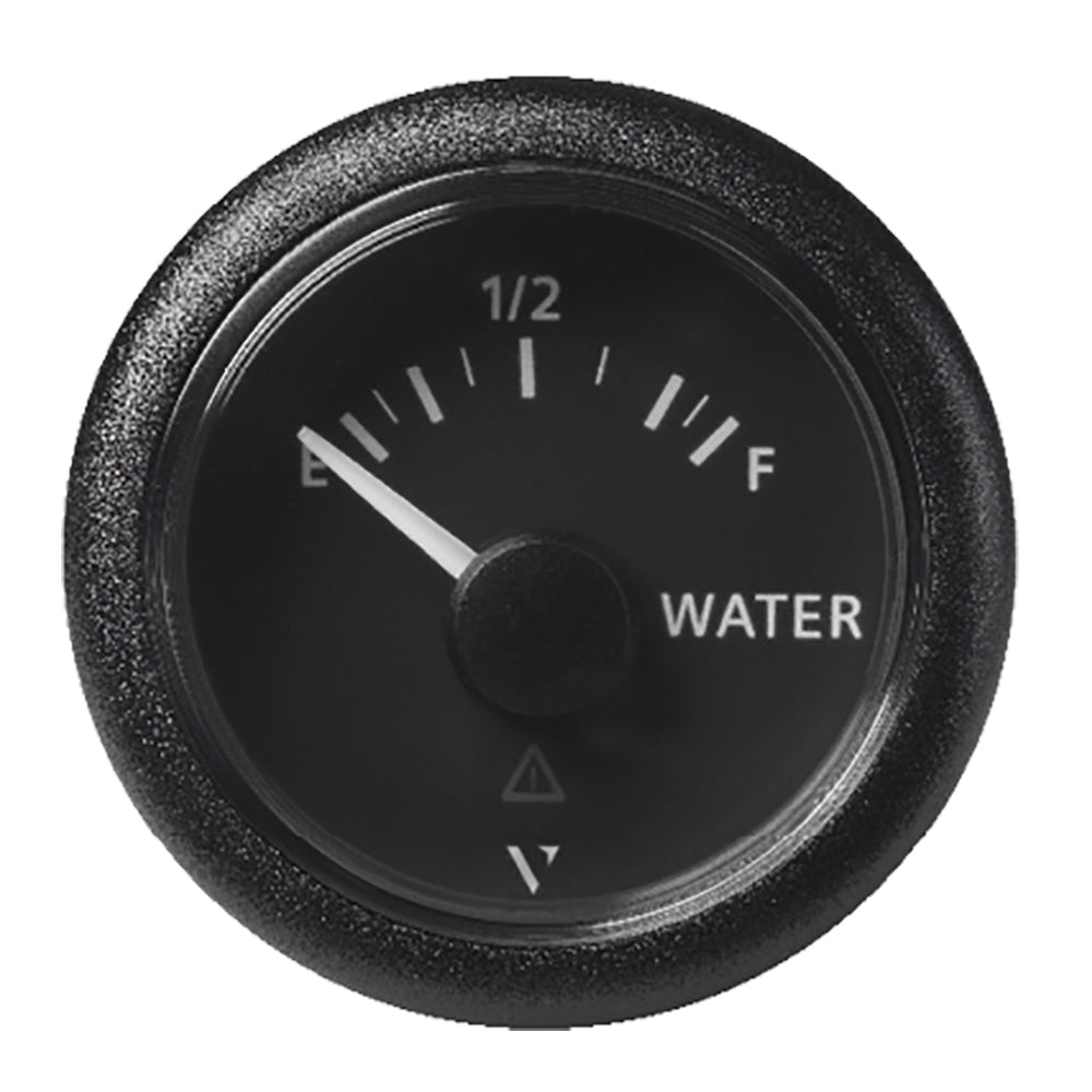 Veratron 52MM (2-1/16") ViewLine Fresh Water Resistive - Empty/Full - 3 to180 OHM - Black Dial Round Bezel - Deckhand Marine Supply