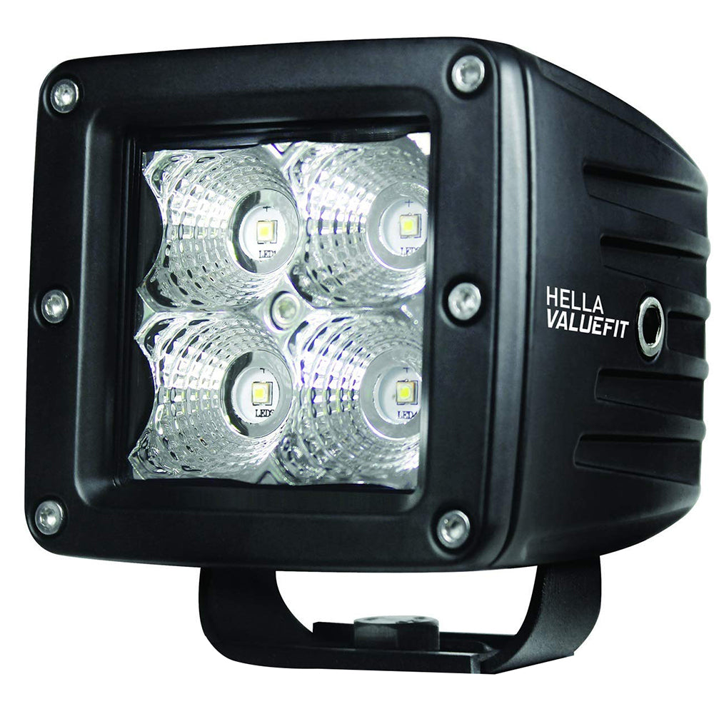 Hella Marine Value Fit LED 4 Cube Flood Light - Black - Deckhand Marine Supply