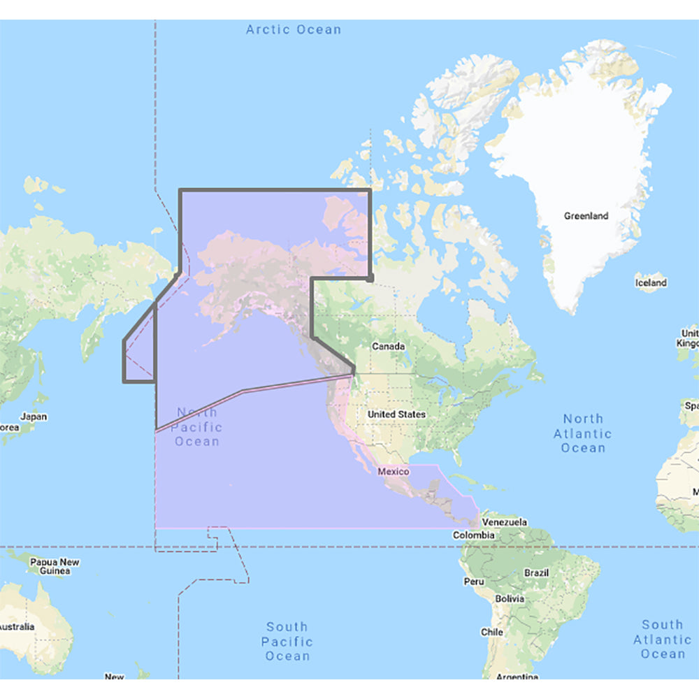 Furuno US Canada Pacific Coast, Hawaii, Alaska, Mexico to Panama - C-MAP Mega Wide Chart - Unlock Code - Deckhand Marine Supply