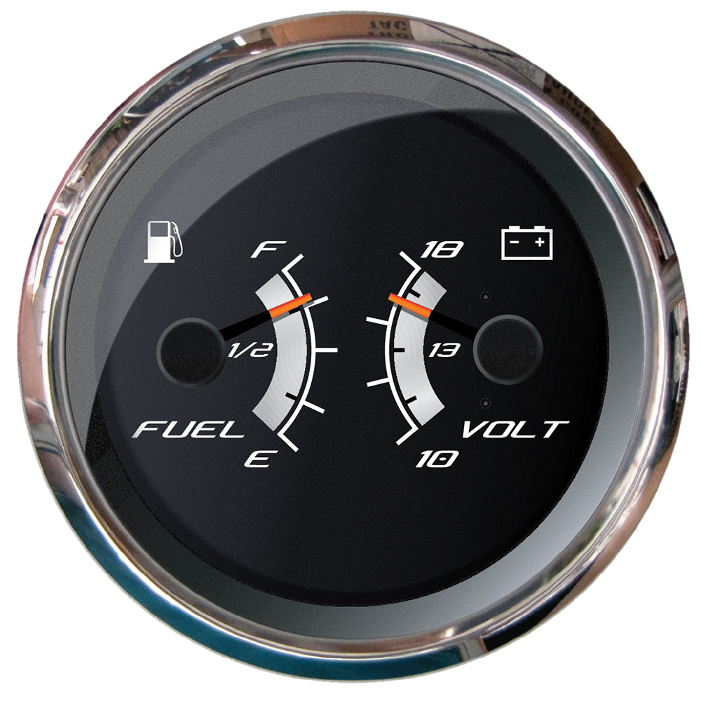 Faria Platinum 4" Multi-Function - Fuel Level Voltmeter - Deckhand Marine Supply