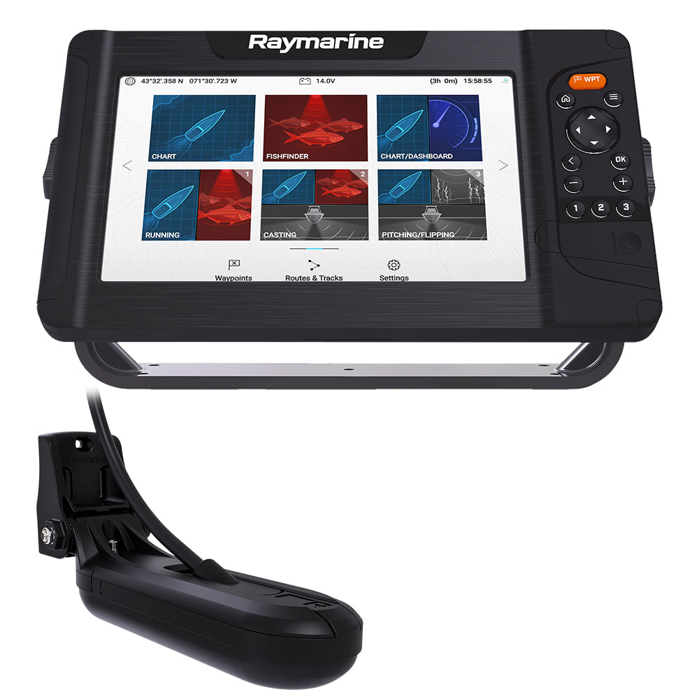Raymarine Element 9 HV Combo w/HV-100 Transom Mount Transducer Lighthouse North America Chart - Deckhand Marine Supply
