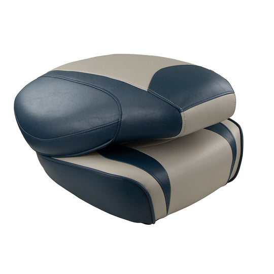 Springfield Fish Pro High Back Folding Seat - Blue/Grey - Deckhand Marine Supply