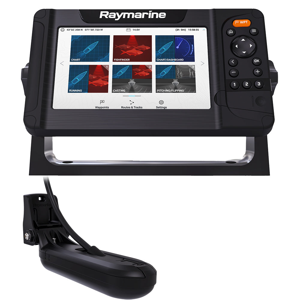 Raymarine Element 7 HV Combo w/HV-100 Transom Mount Transducer Lighthouse North America Chart - Deckhand Marine Supply