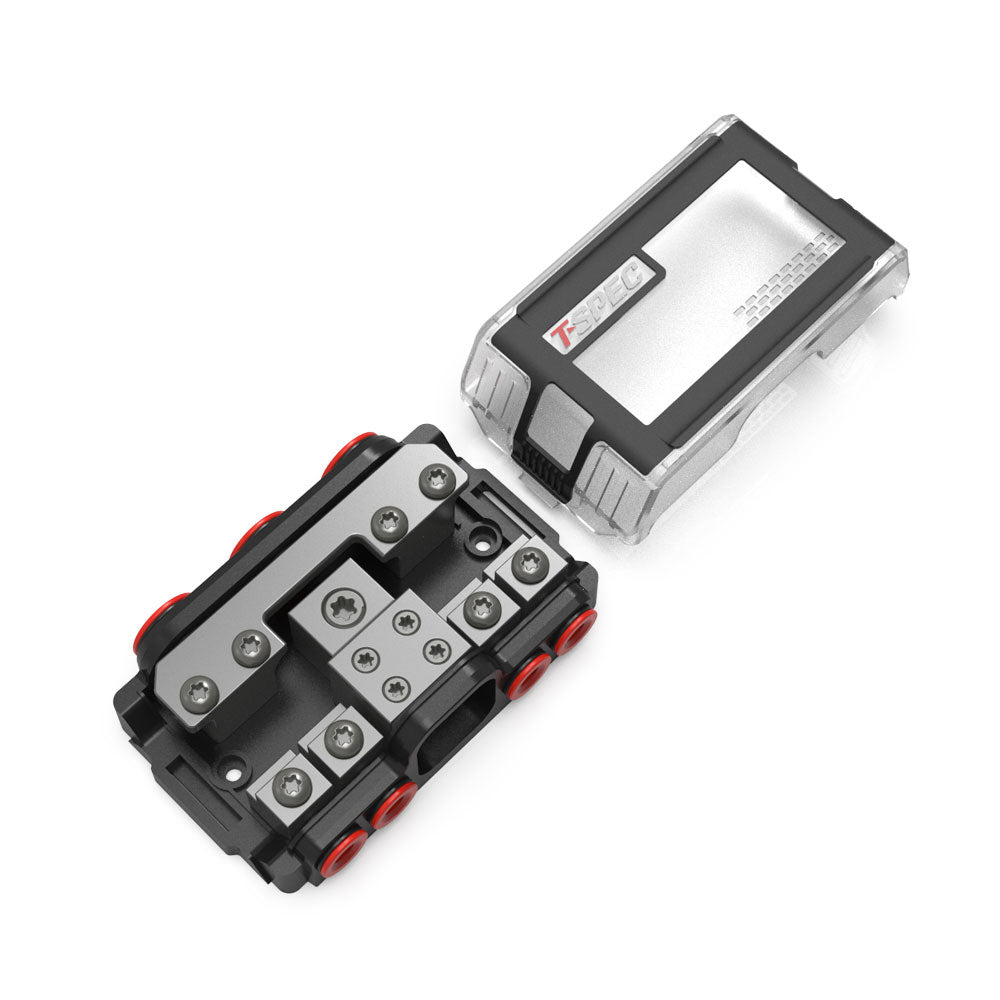 T-Spec VPNB4 MANL 4 Position All-In-One Distribution Block w/Cover - Deckhand Marine Supply