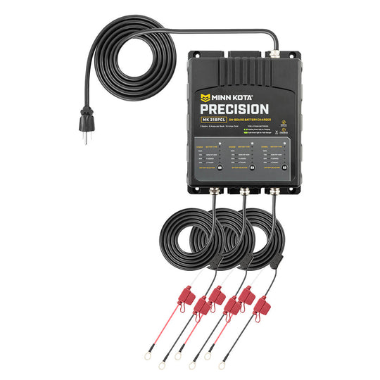 Minn Kota On-Board Precision Charger MK-318 PCL 3 Bank x 6 AMP LI Optimized Charger - Deckhand Marine Supply