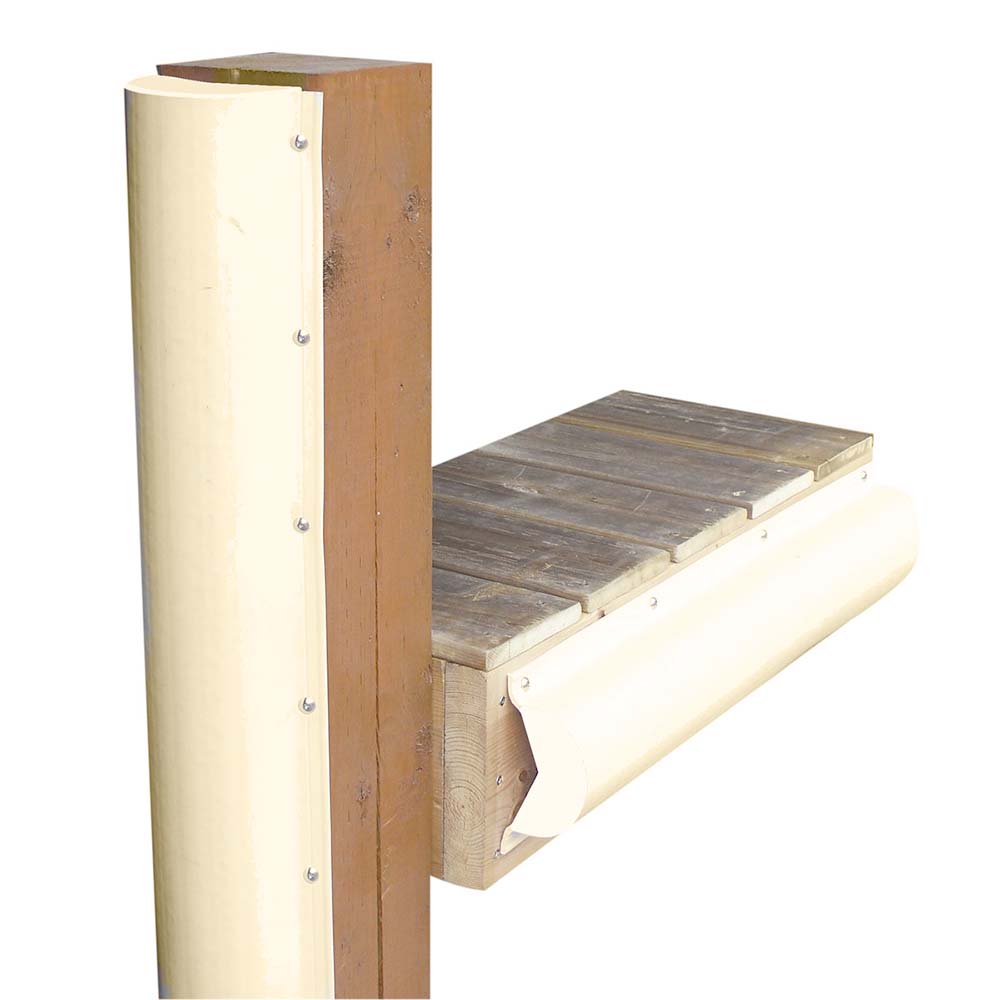 Dock Edge Piling Bumper - One End Capped - 6 - Beige - Deckhand Marine Supply