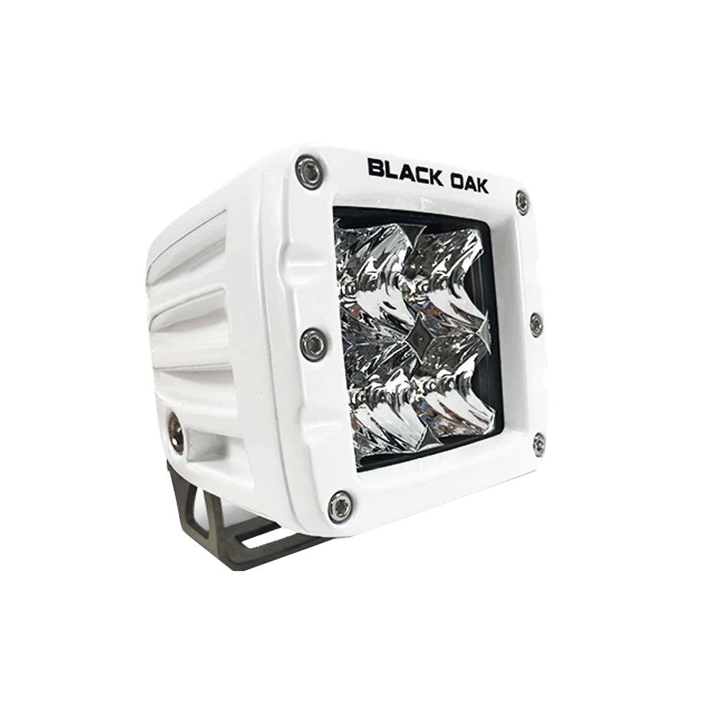 Black Oak 2" Marine LED Pod Light - Spot Optics - White Housing - Pro Series 3.0 - Deckhand Marine Supply
