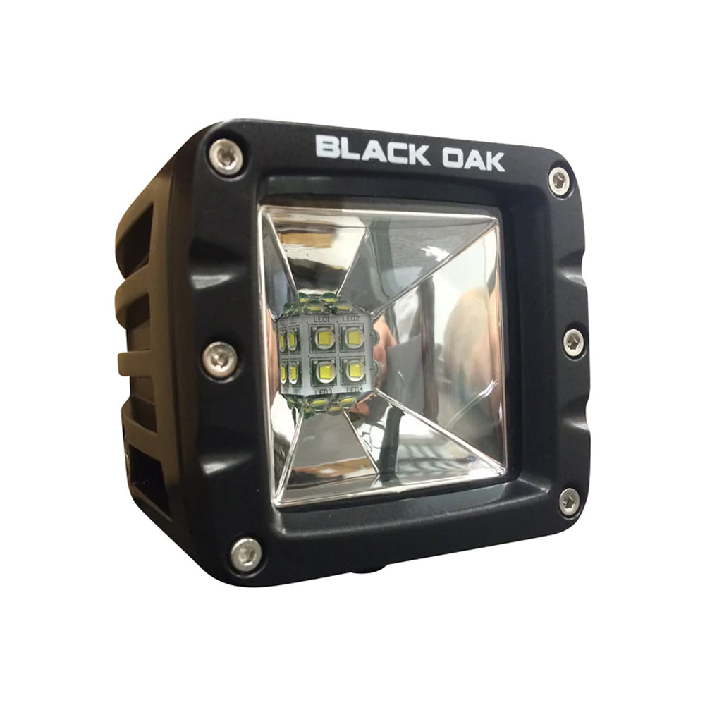 Black Oak 2" LED Light Pod - Scene Optics - Black Housing - Pro Series 3.0 - Deckhand Marine Supply