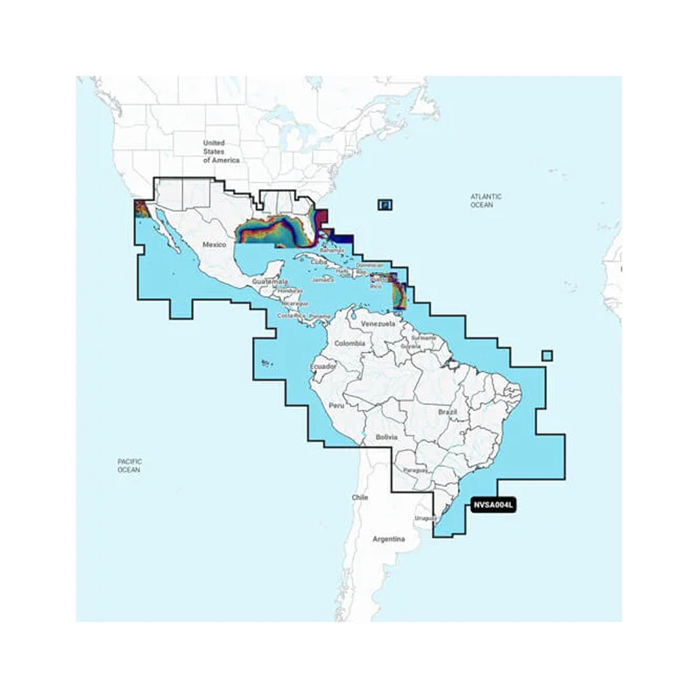 Garmin Navionics Vision+ NVSA004L -Mexico, the Caribbean to Brazil - Inland Coastal Marine Charts - Deckhand Marine Supply