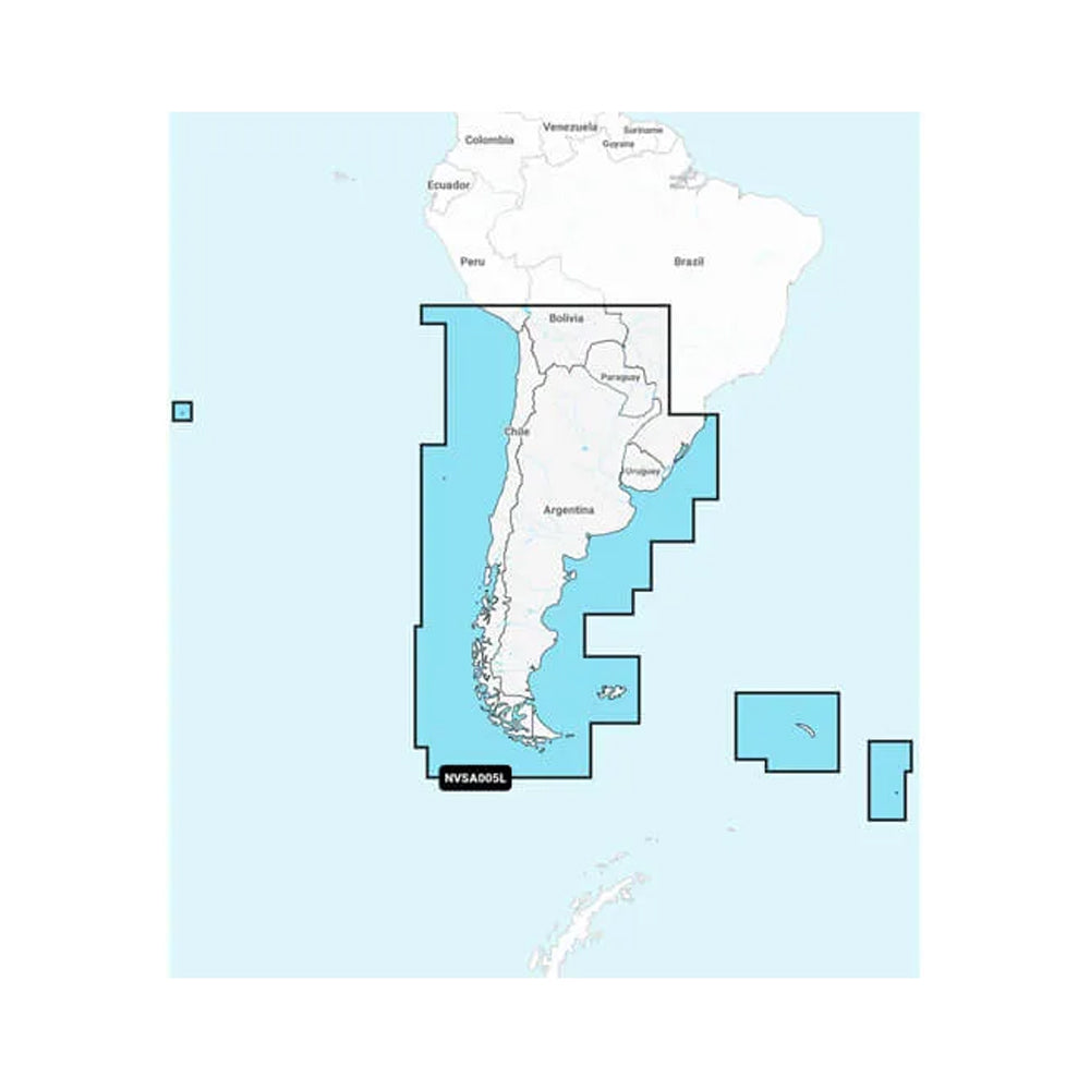 Garmin Navionics Vision+ NVSA005L - Chile, Argentina Easter Island - Marine Charts - Deckhand Marine Supply
