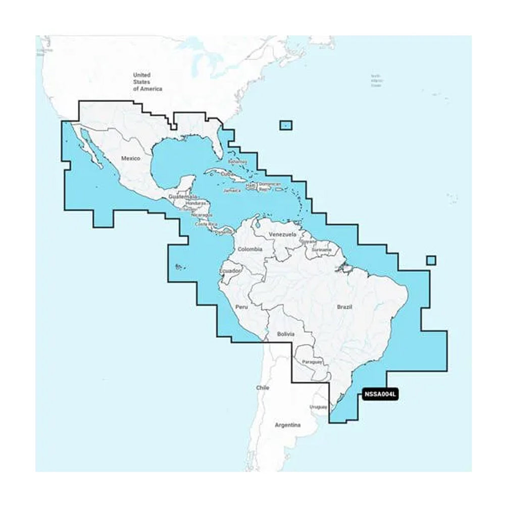 Garmin Navionics+ NSSA004L - Mexico, the Caribbean to Brazil - Inland Coastal Marine Chart - Deckhand Marine Supply