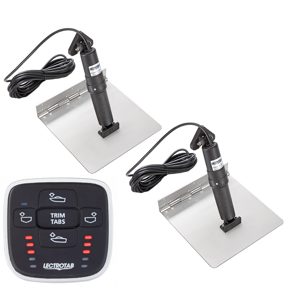 Lectrotab XKA Stainless Steel Trim Tab Kit w/MLC-1 Control - 9 x 9 - Deckhand Marine Supply