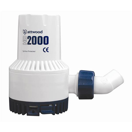 Attwood HD2000 Heavy Duty Bilge Pump - 24V  2000 GPH - Deckhand Marine Supply