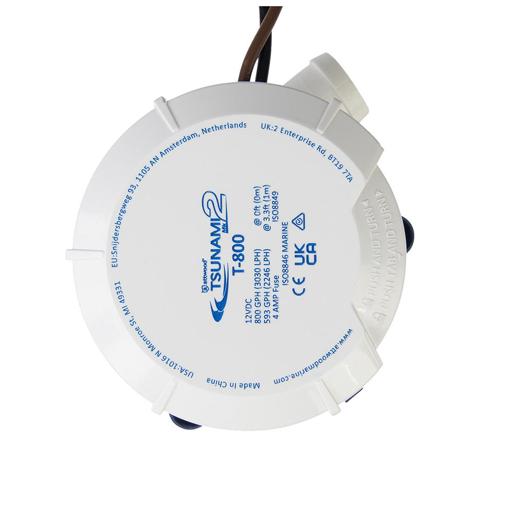 Attwood Tsunami MK2 Manual Bilge Pump - T800 - 800 GPH  12V - Deckhand Marine Supply