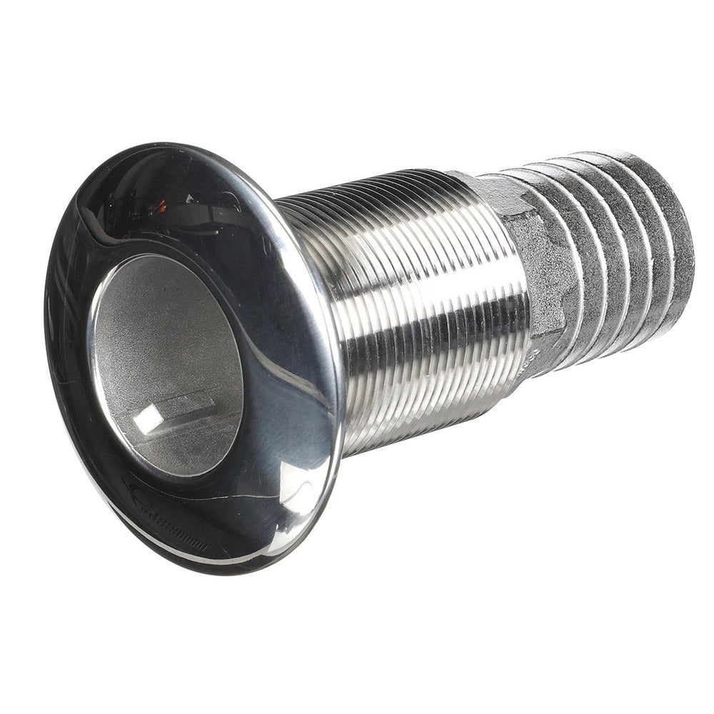Attwood Stainless Steel Thru-Hull Standard Straight Barbed - 1-1/2" Inner Diameter - Deckhand Marine Supply