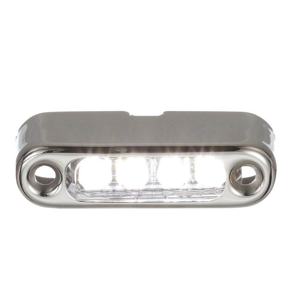 Attwood White LED Micro Light w/Stainless Steel Bezel Vertical Mount - Deckhand Marine Supply