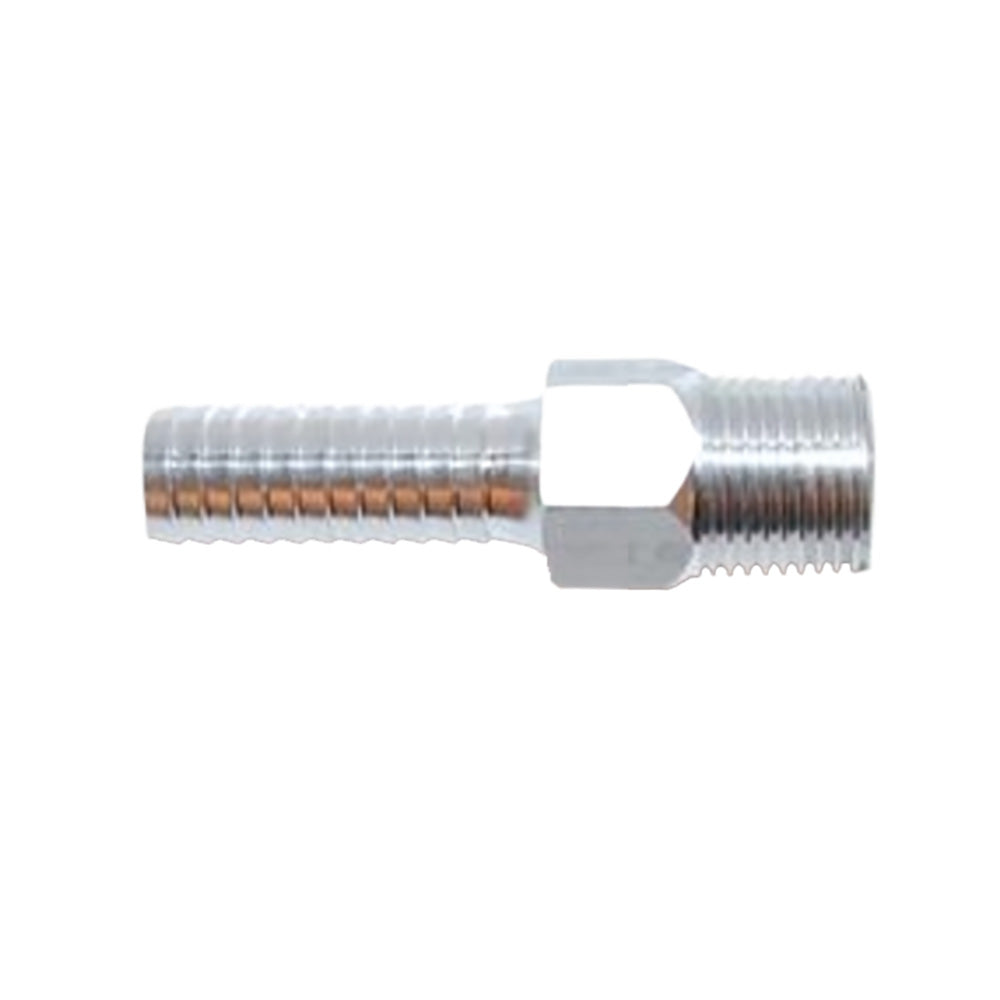 Attwood Universal Aluminum Fuel Hose Fitting - 3/8" NPT x 3/8" Barb - Deckhand Marine Supply