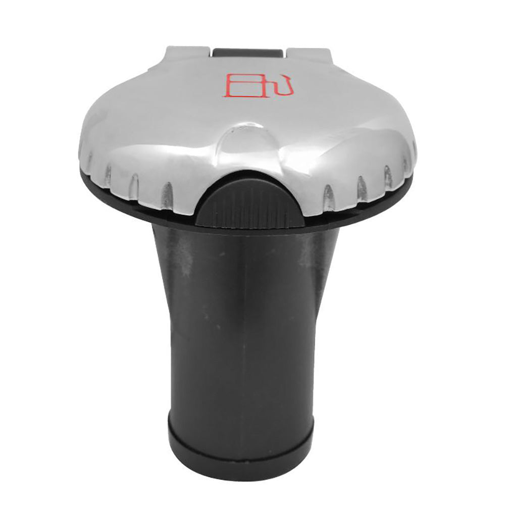 Attwood Deck Fill f/Carbon Canister System - Straight Body Scalloped Stainless Steel Cap - Deckhand Marine Supply