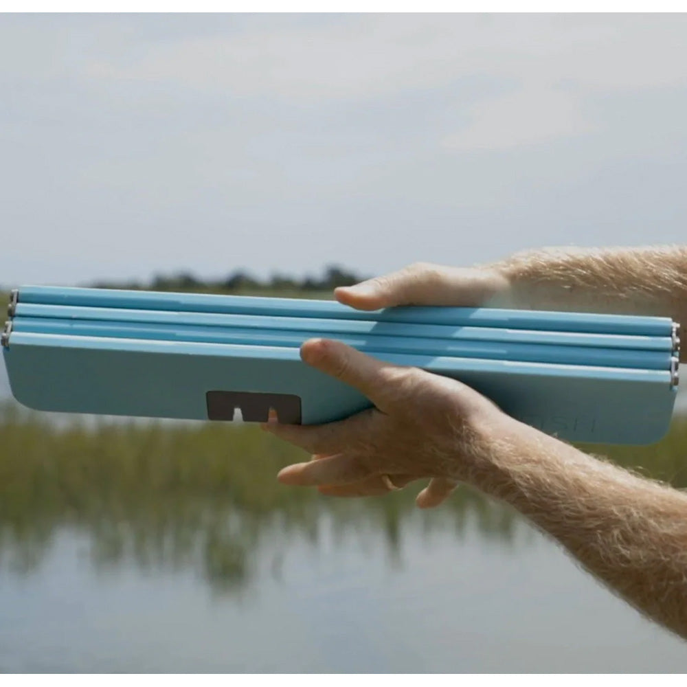 Toadfish Stowaway Folding Cutting Board w/Built-In Knife Sharpener - Teal - Deckhand Marine Supply