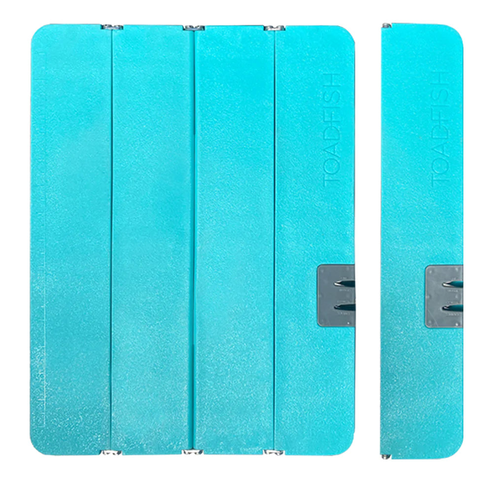 Toadfish Stowaway Folding Cutting Board w/Built-In Knife Sharpener - Teal - Deckhand Marine Supply
