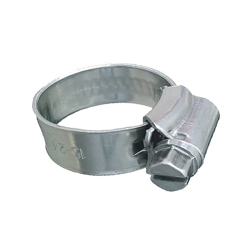 Trident Marine 316 SS Non-Perforated Worm Gear Hose Clamp - 3/8" Band - (1-1/16" 1-1/2") Clamping Range - 10-Pack - SAE Size 16 - Deckhand Marine Supply