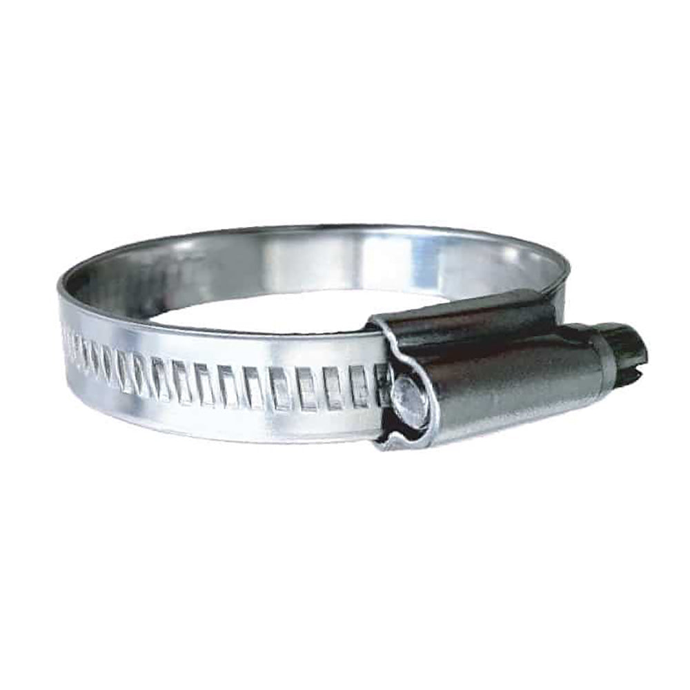 Trident Marine 316 SS Non-Perforated Worm Gear Hose Clamp - 15/32" Band - (1-1/16" 1-1/2") Clamping Range - 10-Pack - SAE Size 16 - Deckhand Marine Supply