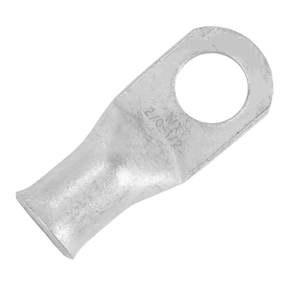 Pacer Tinned Lug 2/0 AWG - 1/2" Stud Size - 10 Pack - Deckhand Marine Supply