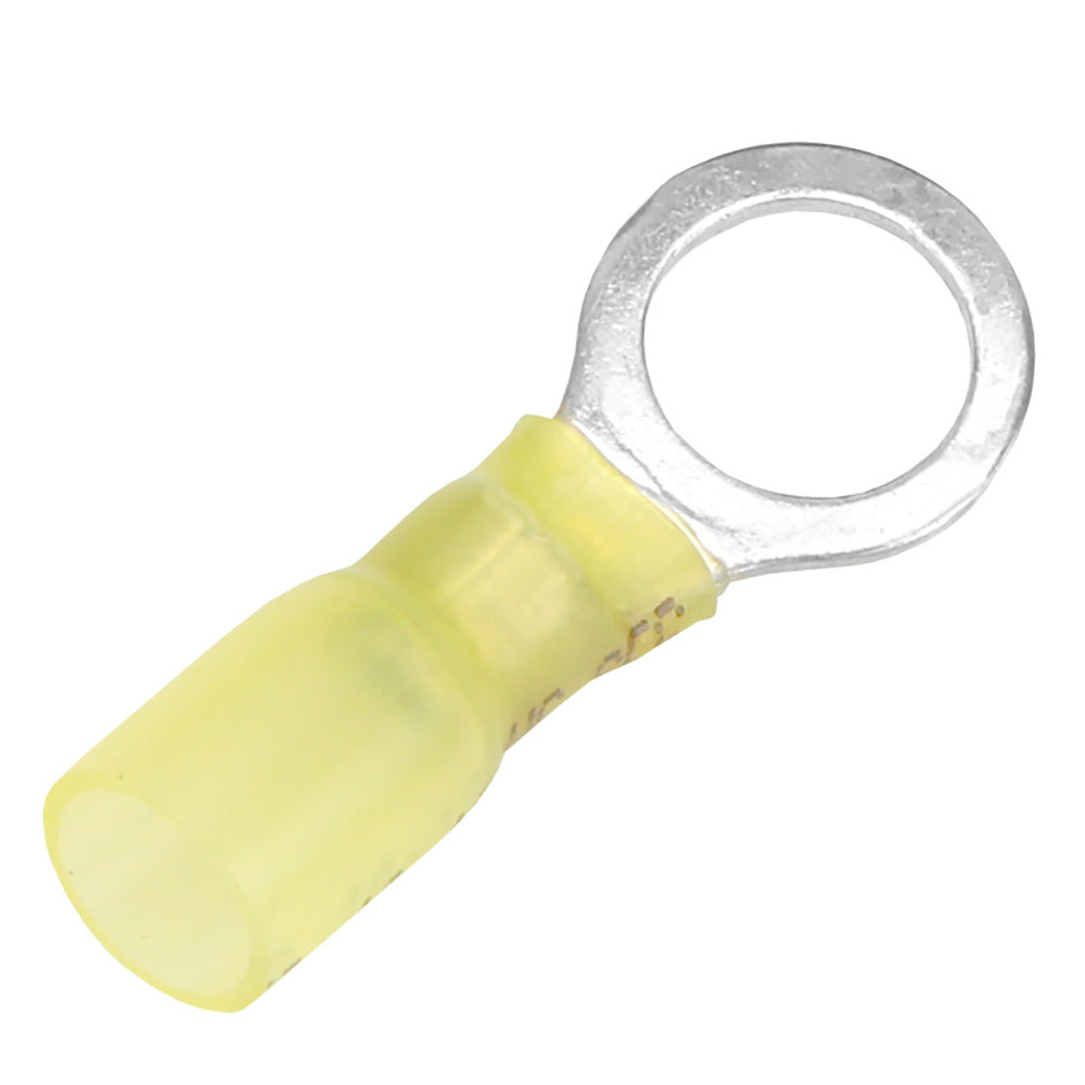 Pacer 12-10 AWG Heat Shrink Ring Terminal - 3/8" Stud Size - 3 Pack - Deckhand Marine Supply