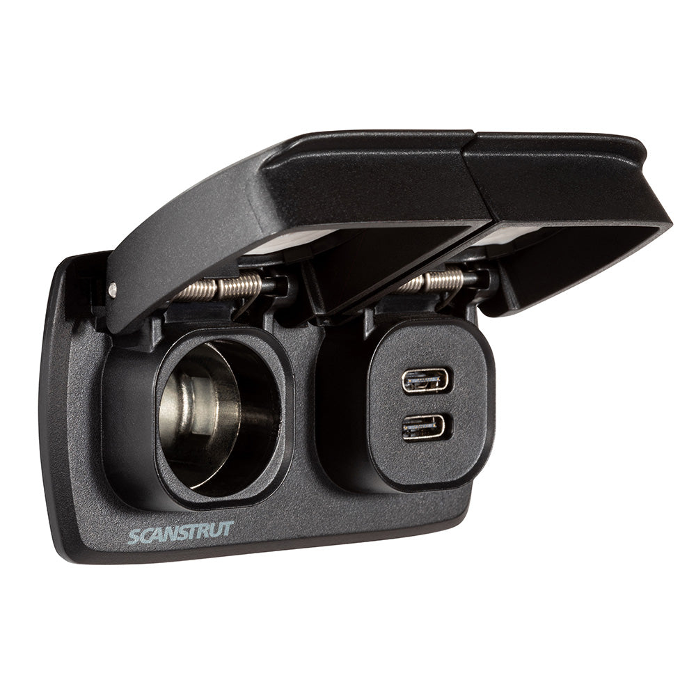 Scanstrut Flip Pro Multi - Dual USB-C  12V Power Socket - Deckhand Marine Supply