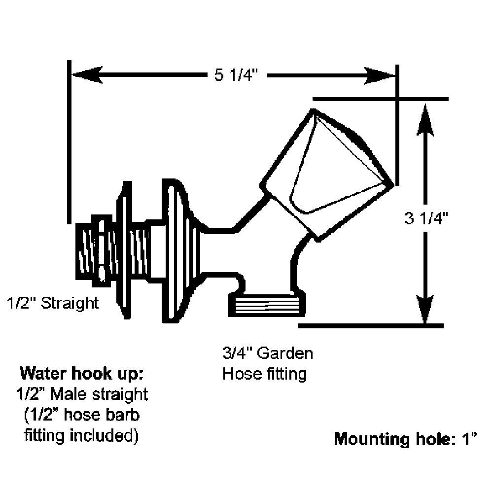 Scandvik SS Washdown Spigot - Deckhand Marine Supply