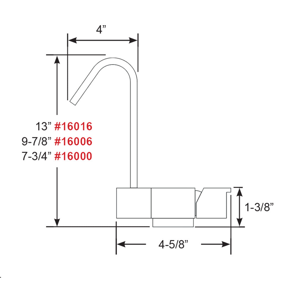 Scandvik Geometric Style Fold Down Mixer - 7.75" Height - Deckhand Marine Supply