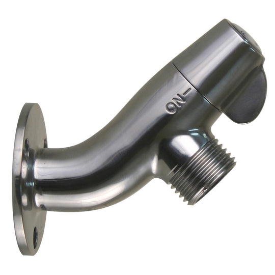 Scandvik Ceramic Angled Washdown Valve - SS Spigot - Deckhand Marine Supply